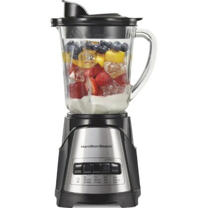 Hamilton Beach Power Elite Countertop Blender & 40 oz Glass Smoothie Maker - Black