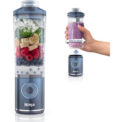 Ninja Blast Max Portable Blender, Twist & Go, 22oz, Navy, BC251NV
