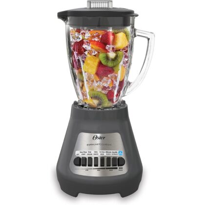 Oster® Classic Series 8-Speed Blender with 6-Cup Glass Jar, Gray